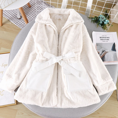 Palton casual de dama cu fermoar si curea in patru culori