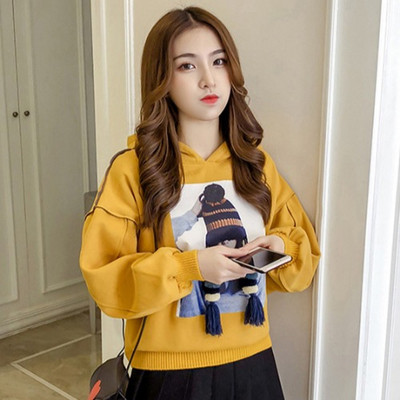 Νέο μοντέλο γυναικείο φούτερ με κουκούλα σε κίτρινο, κόκκινο και μπλε χρώμα