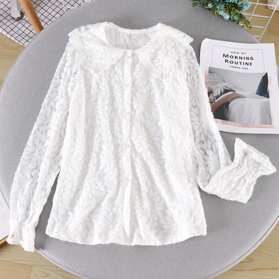 Γυναικείο casual πουκάμισο με κουμπιά και δαντέλες σε διάφορα χρώματα