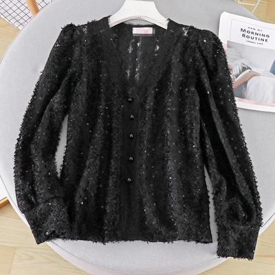 Casual γυναικείο πουκάμισο με κουμπιά και λαιμόκοψη σε τέσσερα χρώματα