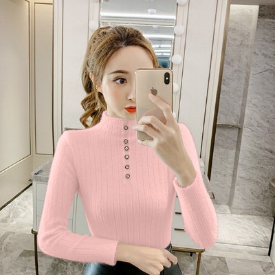 Model nou de pulover de dama cu nasturi in mai multe culori