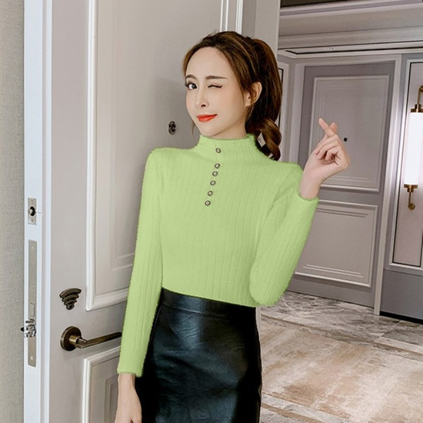 Model nou de pulover de dama cu nasturi in mai multe culori