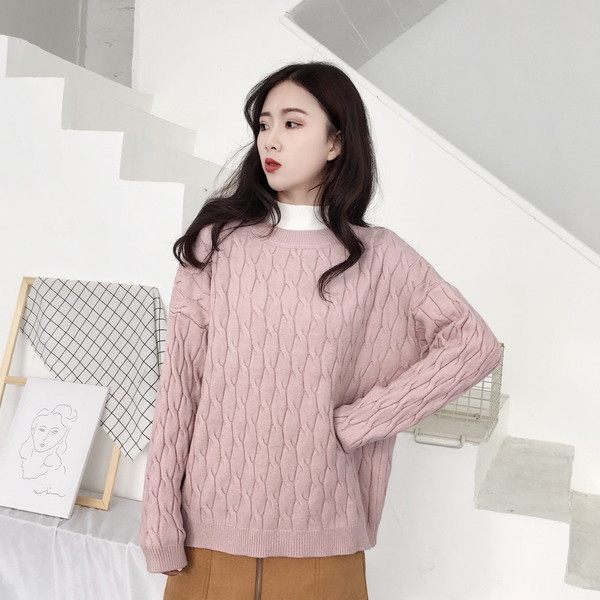 Γυναικείο πουλόβερ  σε διάφορα χρώματα - κλασικό μοντέλο