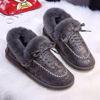 Γυναικείες χειμωνιάτικες μπότες με απαλή επένδυση και κορδόνια σε τρία χρώματα