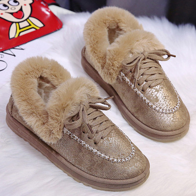 Γυναικείες χειμωνιάτικες μπότες με απαλή επένδυση και κορδόνια σε τρία χρώματα