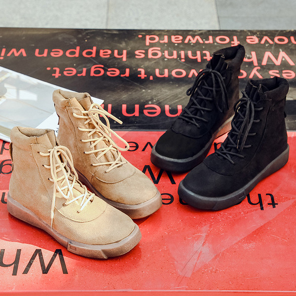 Cizme casual dama cu talpa plate si sireturi