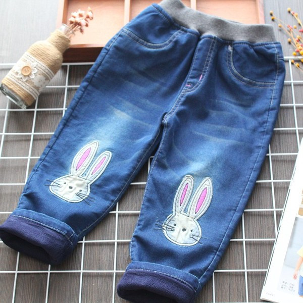 Kék színű, alkalmi gyerekfarmer lányoknak