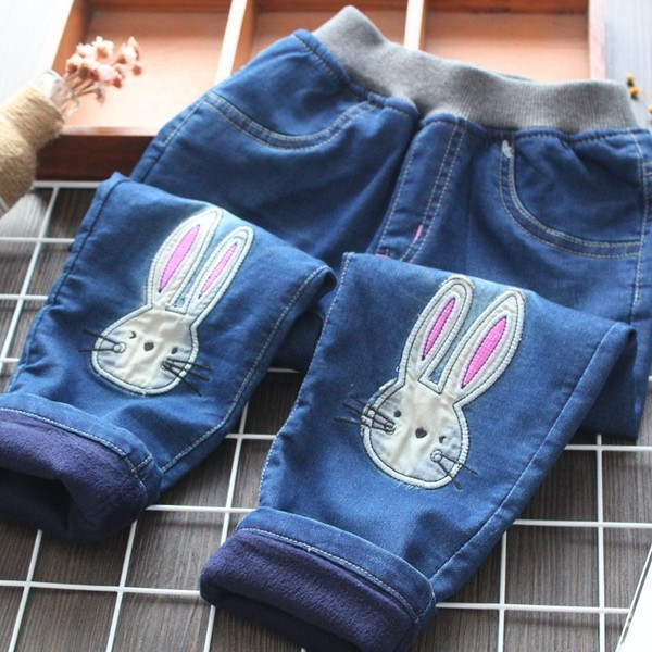 Kék színű, alkalmi gyerekfarmer lányoknak