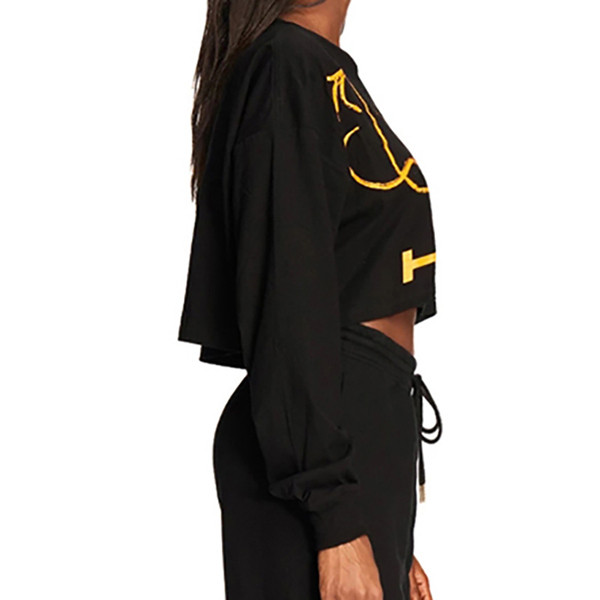 Bluza de dama casual model nou cu imprimeu in negru