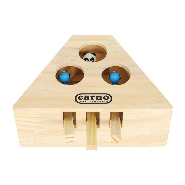 Интерактивни дървени играчки за котки с 3 или 5 отвора 