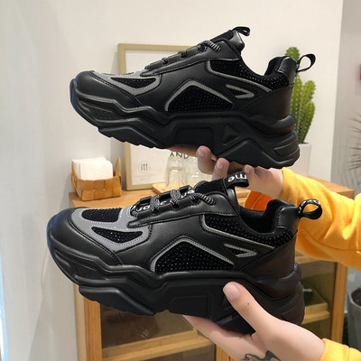 Adidasi sport si casual dama cu talpa inalta in trei culori