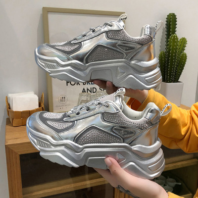 Adidasi sport si casual dama cu talpa inalta in trei culori