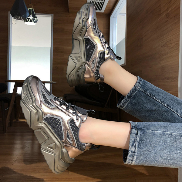 Adidasi sport si casual dama cu talpa inalta in trei culori