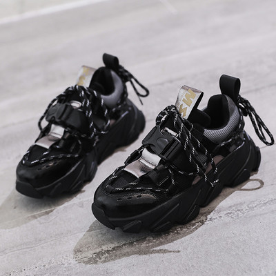 Adidasi sport si casual dama in doua culori cu cravate