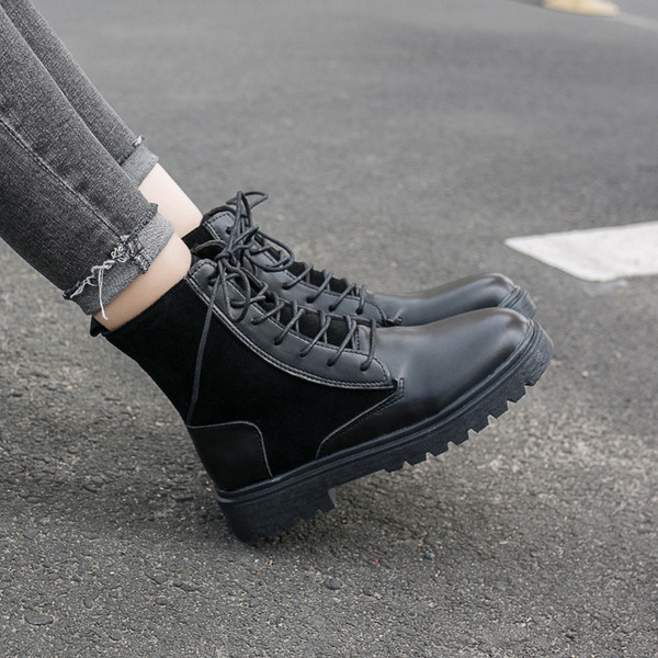 Cizme casual dama din piele cu talpa plata de culoare neagra