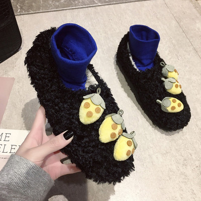 Papuci de damă cu element 3D cu talpă plată în verde, negru și bej