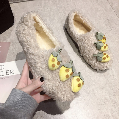 Papuci de damă cu element 3D cu talpă plată în verde, negru și bej