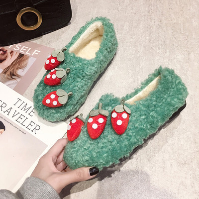 Papuci de damă cu element 3D cu talpă plată în verde, negru și bej