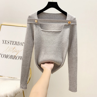 Modern női pulóver gombokkal több színben