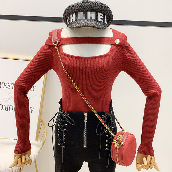 Modern női pulóver gombokkal több színben