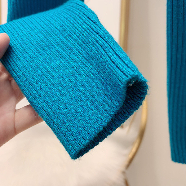 Pulover de dama modern cu guler polo in patru culori