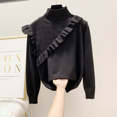 Pulover de dama cu guler inalt in mai multe culori