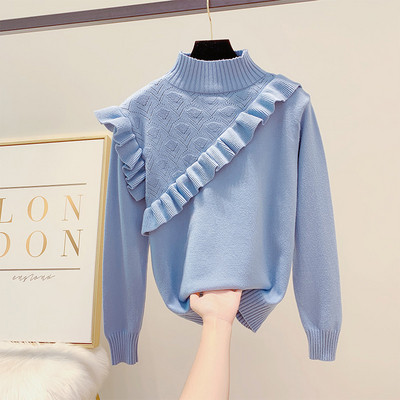 Pulover de dama cu guler inalt in mai multe culori