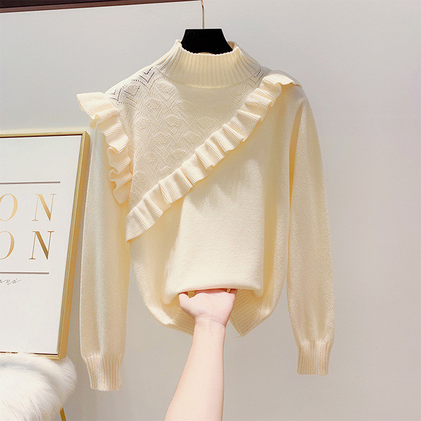 Pulover de dama cu guler inalt in mai multe culori