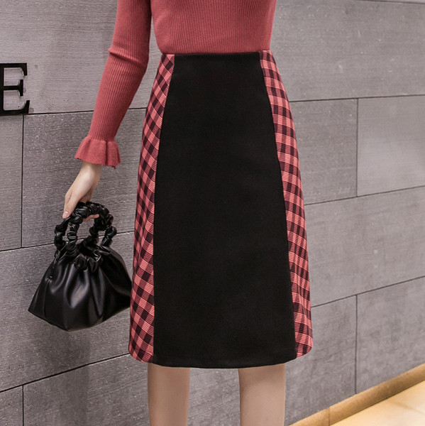 Fusta de dama moderna cu talie inalta - culoare neagra