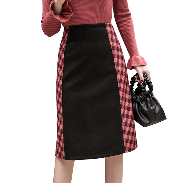 Fusta de dama moderna cu talie inalta - culoare neagra