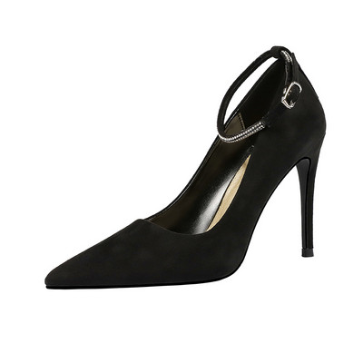 Κομψά γυναικεία παπούτσια με ψηλό τακούνι με πέτρες σε τέσσερα χρώματα