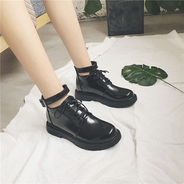 Cizme de dama din piele ecologica de culoare neagra