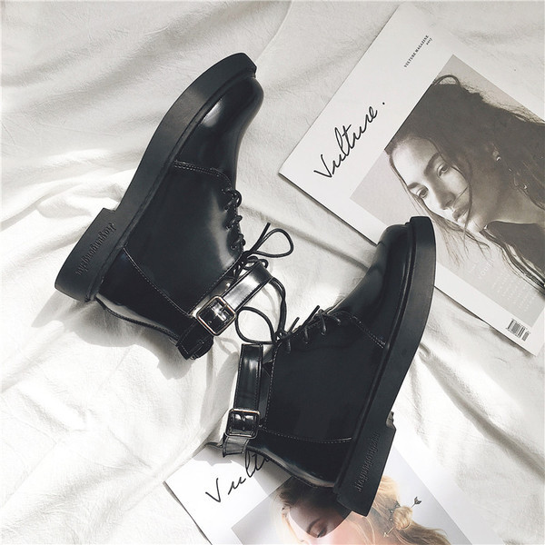 Cizme de dama din piele ecologica de culoare neagra