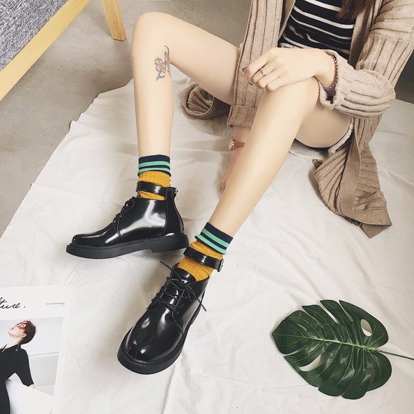 Cizme de dama din piele ecologica de culoare neagra