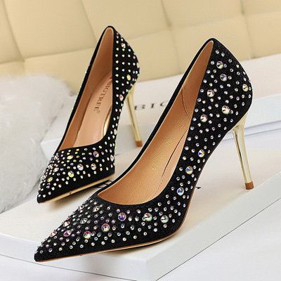 Női köves cipő, magassarkú több színben