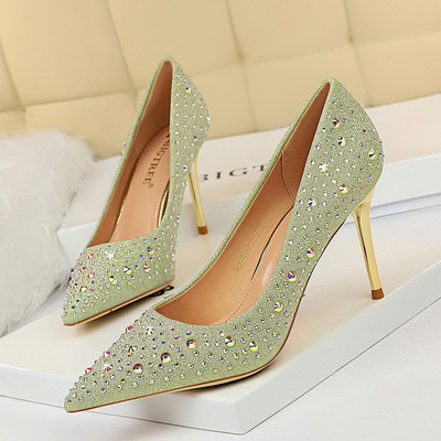 Női köves cipő, magassarkú több színben