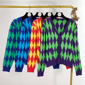 Vesta casual dama cu model colorat in patru culori