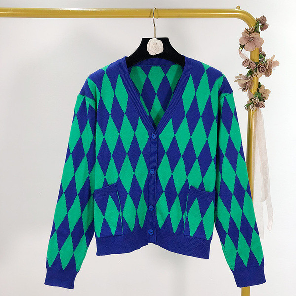 Vesta casual dama cu model colorat in patru culori