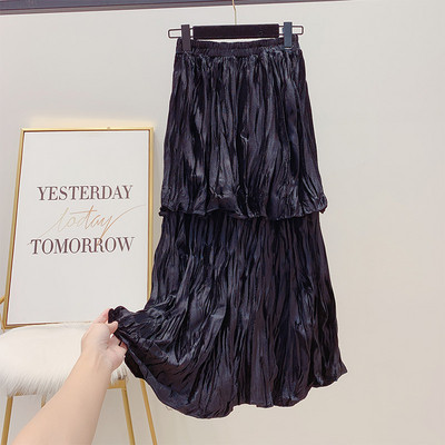 Μοντέρνα γυναικεία πλισέ φούστα με ψηλή μέση σε τέσσερα χρώματα