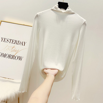 Μοντέρνα γυναικεία μπλούζα με κολάρο σε διάφορα χρώματα