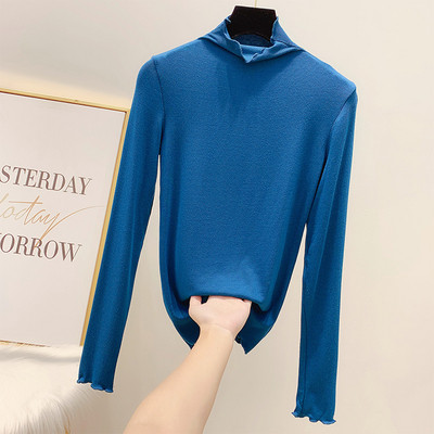 Μοντέρνα γυναικεία μπλούζα με κολάρο σε διάφορα χρώματα