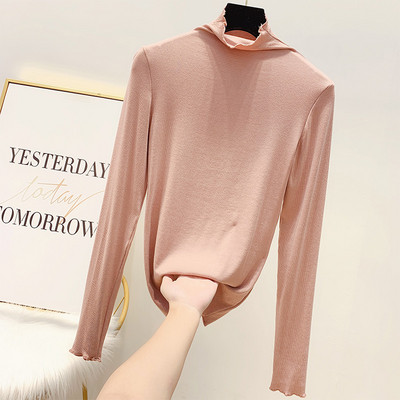 Μοντέρνα γυναικεία μπλούζα με κολάρο σε διάφορα χρώματα