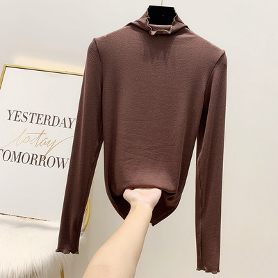 Μοντέρνα γυναικεία μπλούζα με κολάρο σε διάφορα χρώματα