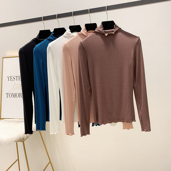 Μοντέρνα γυναικεία μπλούζα με κολάρο σε διάφορα χρώματα