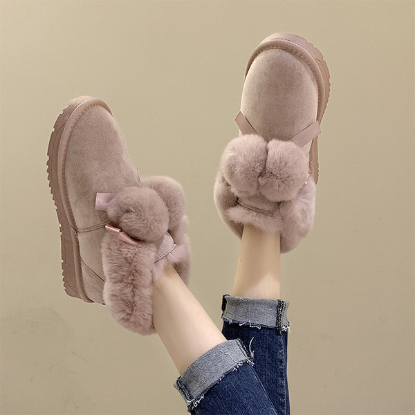 Cizme de iarna dama casual cu captuseala moale in mai multe culori