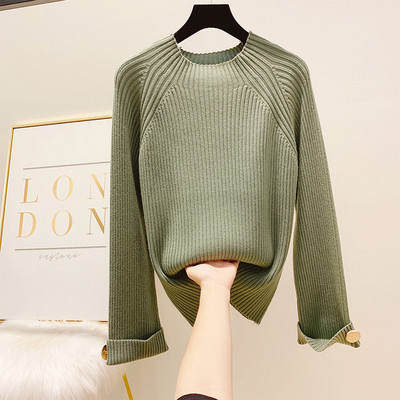 Pulover de dama cu decolteu rotund in patru culori