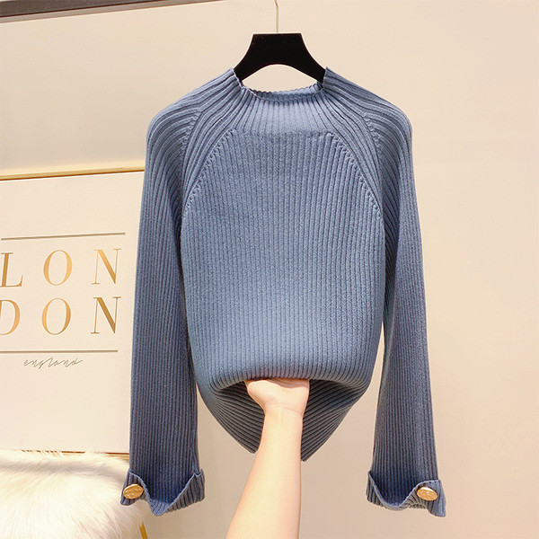 Pulover de dama cu decolteu rotund in patru culori