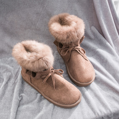 Cizme casual de damă cu căptușeală moale în bej și negru