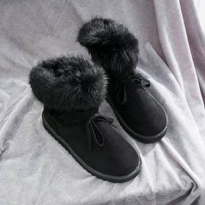 Cizme casual de damă cu căptușeală moale în bej și negru