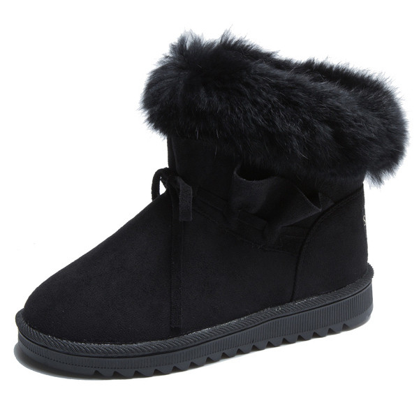 Cizme casual de damă cu căptușeală moale în bej și negru